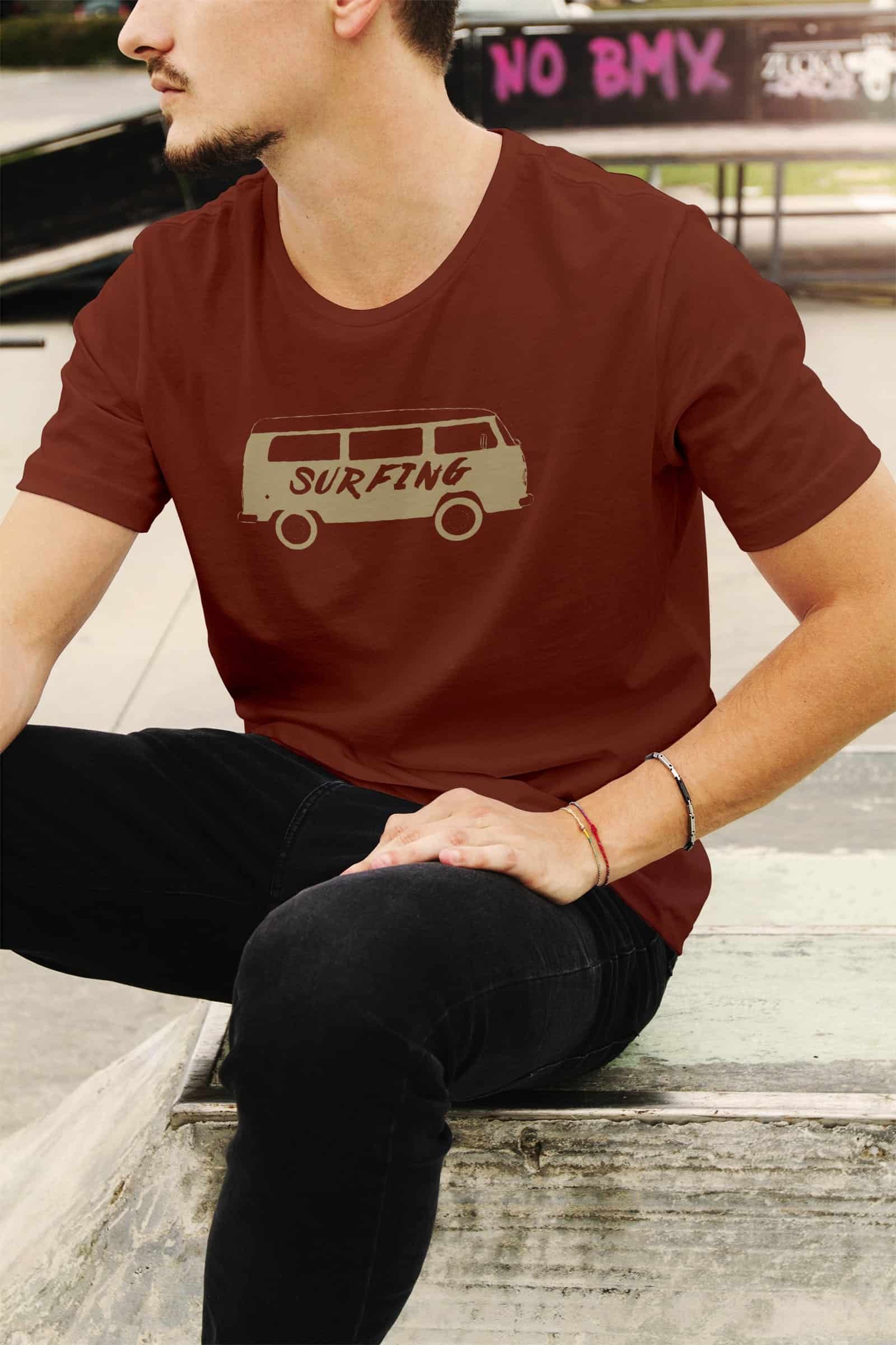 Sörf Pas Pamuklu Tişört